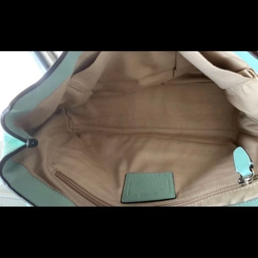 Coach Legacy Romy Top Handle Bag Crossbody Bag Mint Green Handbag - Picture 11 of 12